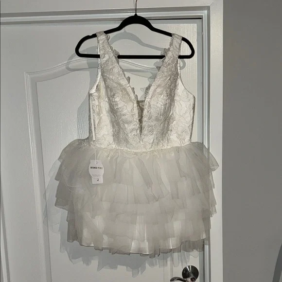 Untamed Petals White Lace and Tulle Dress - Picture 3 of 6